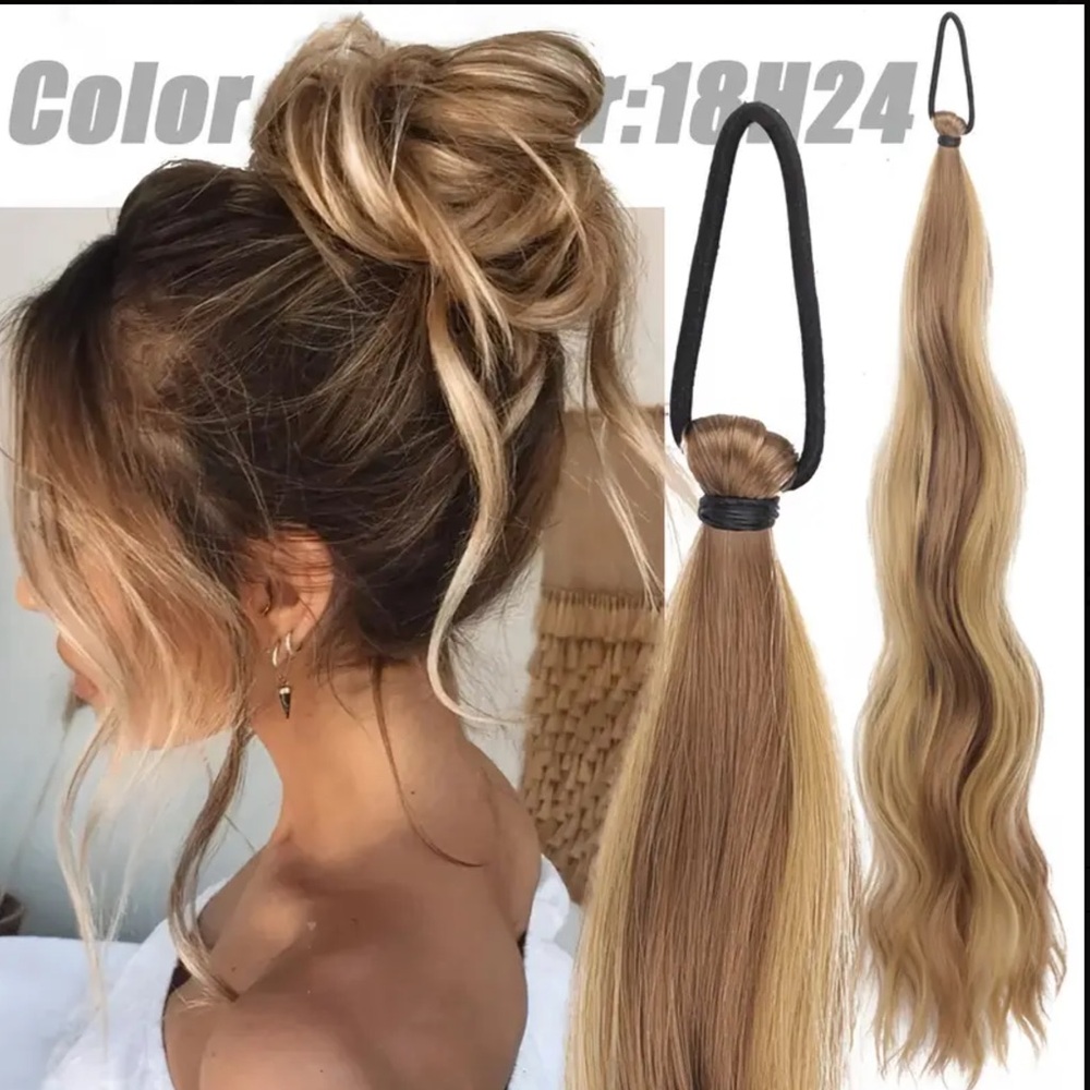 Rubber Bands And Wigs for Messy Buns, Made of Synthetic Fibers